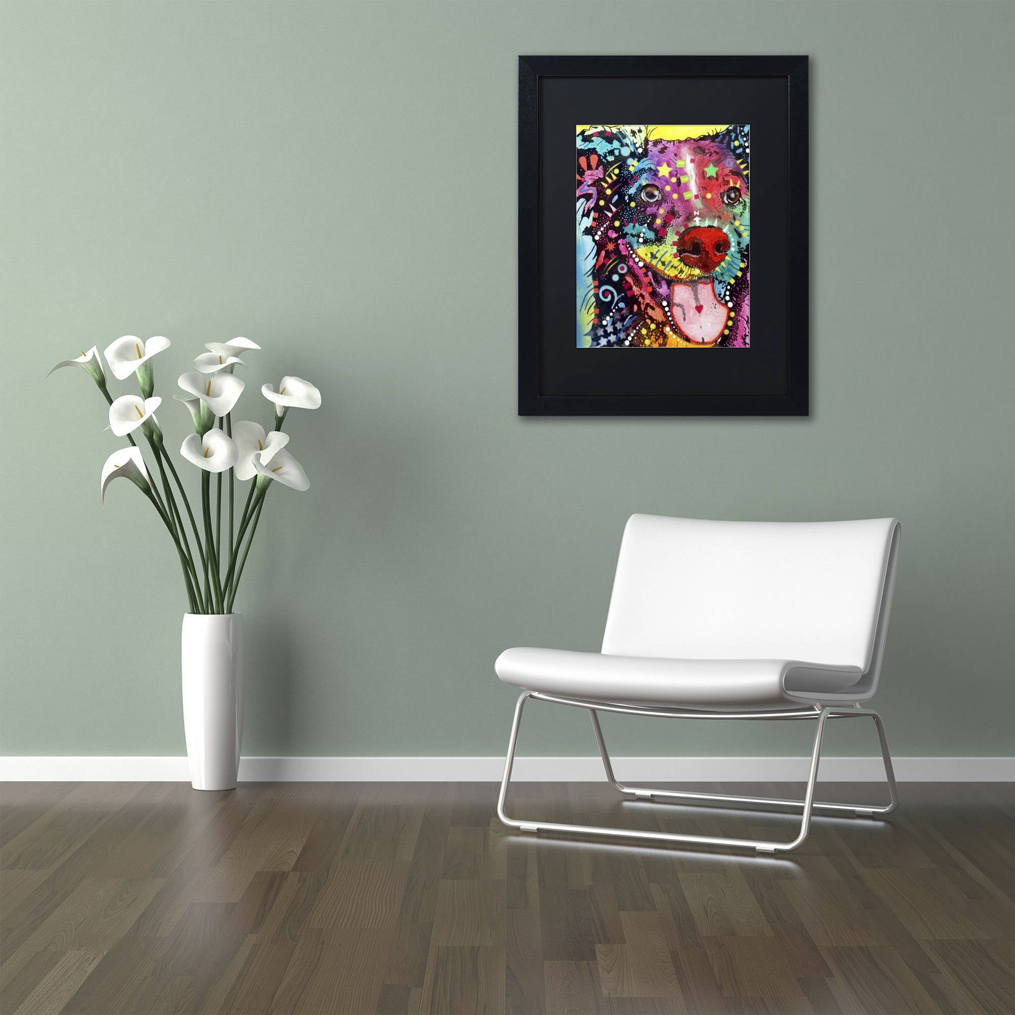Trademark Fine Art "Dak 1" Canvas Art by Dean Russo, Black Matte, Black Frame