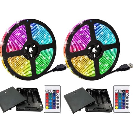 Dervacle Indoor/Outdoor Battery Powered Color Changing LED Light Strip