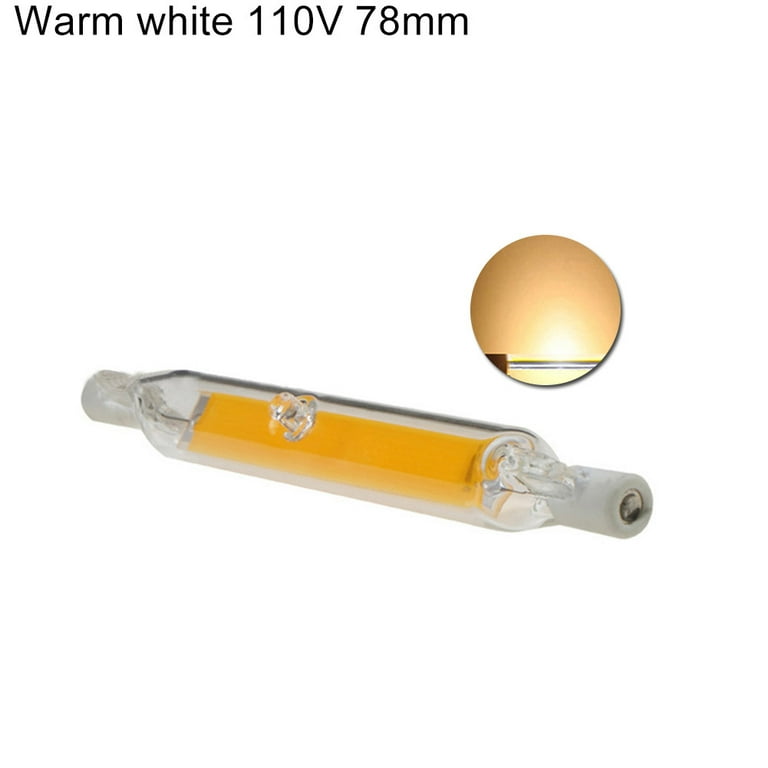 Anvazise R7S 78/118mm 10/20W COB LED Halogen Light Dimmable Replace Lamp  Bulb Glass Tube Warm White 110V,78mm** 