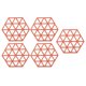 thumbnail image 2 of Mantel individual hexagonal, mantel individual hexagonal de silicona de 5 piezas, tapete para platos y mesa, tapete para tazas y bebidas, rendimiento sólido Jadeshay A, 2 of 8