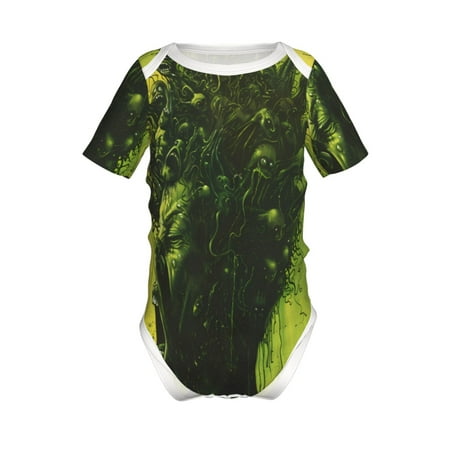 

Yiaed Screaming Horror Art Print Infant Climbing Short Sleeve Onesie One-Piece Baby Bodysuit Clothes 0-12 Months -2 Years