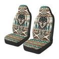 thumbnail image 4 of Pzuqiu Aztec Wolf Car Seat Cover Easy Installation Anti-Slip Car Seats Covers Front Seats Only Soft Comfortable Auto Interior Covers Full Coverage Universal Fit for Cars SUV, 4 of 7