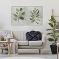 thumbnail image 2 of Stupell Industries Green Leaf Branches on Grey Floral Painting Gray Framed Art Print Wall Art, 24 x 30, Set of 2, 2 of 8