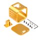 thumbnail image 1 of Carcasa protectora de aluminio CNC para GoPro Hero 4/5 Session Oro, 1 of 9