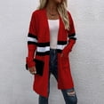 thumbnail image 2 of Vedolay Women's Cardigan Sweaters Button Down Long Sleeve Soft Knit Cardigan Coats 2023 Red,L, 2 of 5
