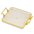 thumbnail image 3 of Rongfmy Serving Tray Rectangular with Handles Countertop Organizer for Hotel Parties Amber, 3 of 9