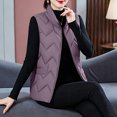 thumbnail image 5 of uublik Puffer Vest Women Purple Lightweight Quilted Sleeveless Stand Collar Zip Up Winter Jackets, 5 of 5