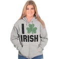 thumbnail image 3 of St Patricks Day Irish Pride Shamrock Unisex Fleece Graphic Zip Up Hoodie Brisco Brands 3X, 3 of 4