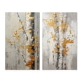 thumbnail image 2 of Designart "Tree Of Grey & Yellow II" Tree Monochrome Wall Art Set Of 2 - Yellow Floral Canvas Set For Living Room Decor, 2 of 7