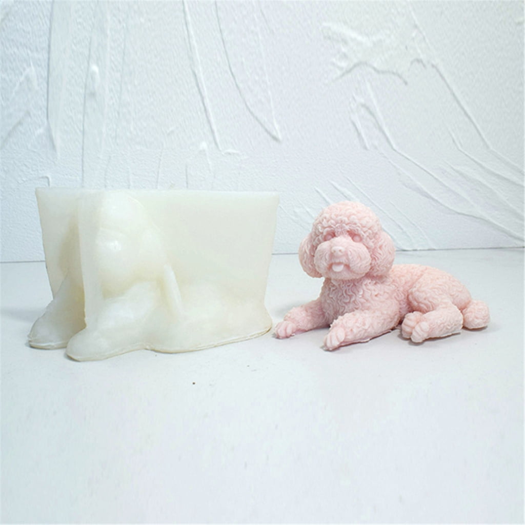3D Dog Candle Mold Scented Candle Silicone Mould Resin Molds DIY Keychains Mold Chocolate Cake Mold Decors