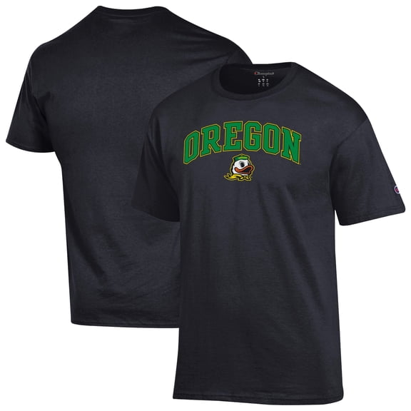 Men's-Champion Black Oregon Ducks Arched Logo T-Shirt