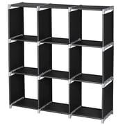 IVV 9-Cube Storage Organizer, DIY Storage Shelf, Open Bookshelf, Black
