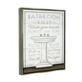 thumbnail image 4 of Stupell Industries Rustic Bathroom Rules Sink Typography Painting Gray Floater Framed Canvas Art Print Wall Art, 17 x 21, 4 of 10