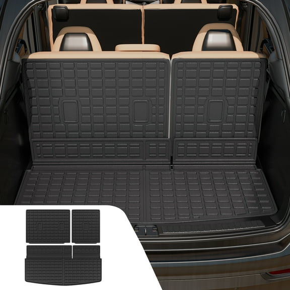 Cargo Liner For 2018-2025 Ford Expedition Lincoln Navigator 7&8 Seater (Not Fit Max or L) All Weather 2024 Expedition Accessories (Trunk Mat 3rd Row Backrest Mats)