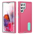 thumbnail image 2 of Jiahe Cover Case for Samsung Galaxy S22 Ultra,Shockproof Armor 3-Layer Protection Case Rugged Kickstand Cover for Galaxy S22 Ultra 5G 6.8-inch,Rose+Mint, 2 of 8