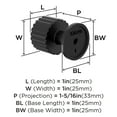 thumbnail image 5 of Amerock Ballard 1 inch (25mm) Diameter Matte Black Cabinet Knob, 5 of 6