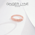 thumbnail image 3 of Seraphina Wedding Band for Women Sterling Silver CZ Anniversary Half Eternity Band Stackable by Ginger Lyne, 3 of 5