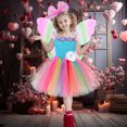 thumbnail image 2 of Gubotare Toddler Dresses for Girl Semi Formal Girls Dress Ruffle Tulle Cute Summer Party Princess Sundress Size 8-9 (Pink,8-9 Years), 2 of 5