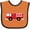 Orange and Black, variant on Inktastic Fire Truck Childs Fireman Boys or Girls Baby Bib