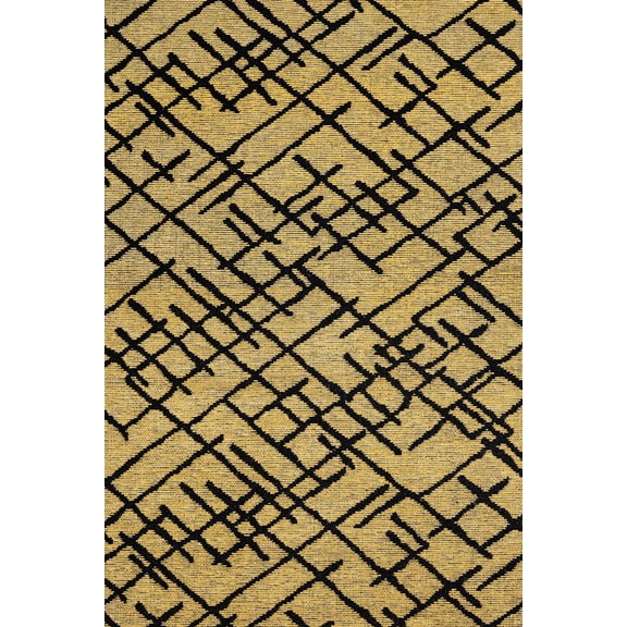 Yellow Geometric Area Rugs for Living Room Washable Rugs Boho Moroccan Area Rug Soft Neutral Geometric Bohemian Carpet Distressed Indoor Rug for Bedroom Dining Room Office Foldable Nonslip Rug