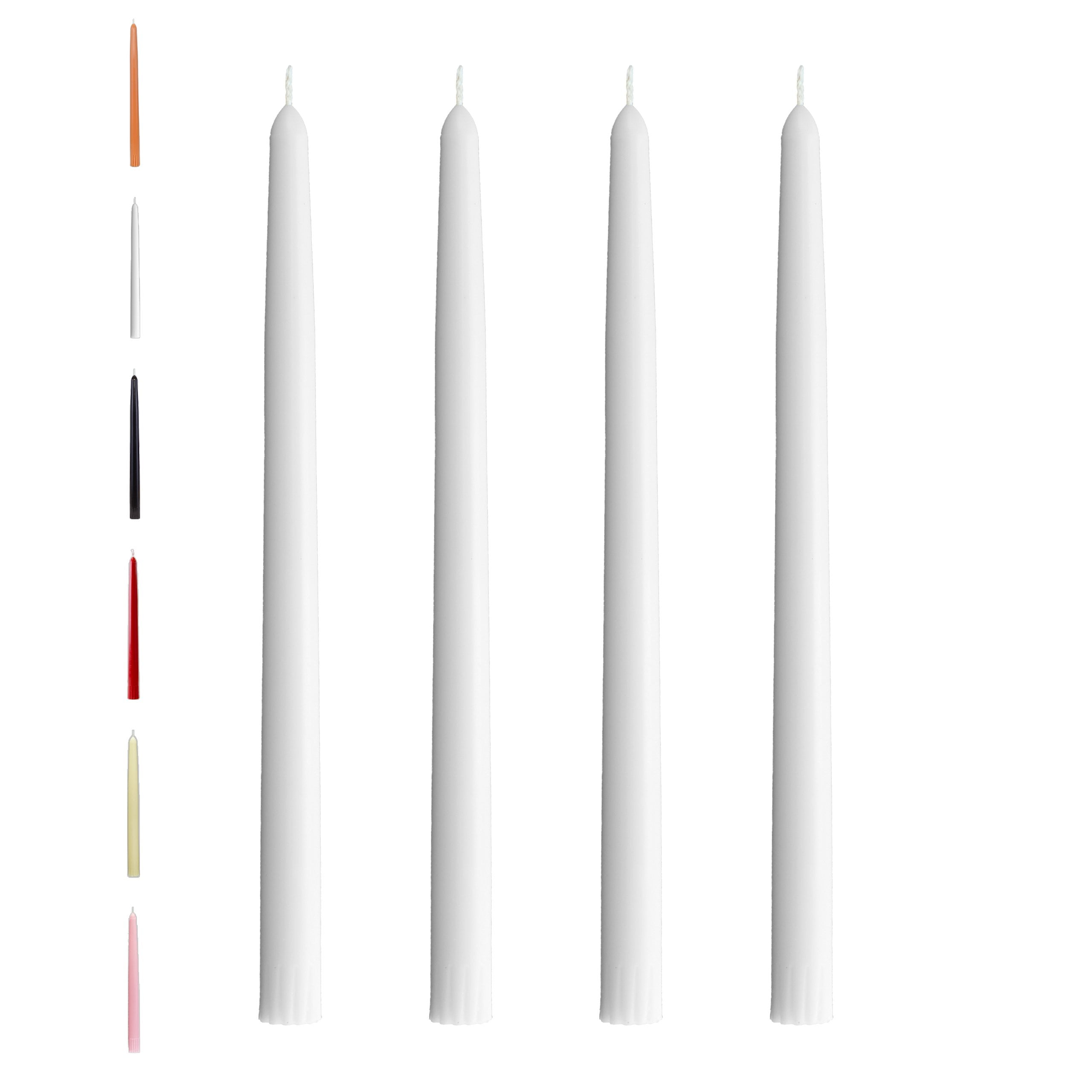CandleNScent White Taper Candles Tapered Candlesticks dripless 12