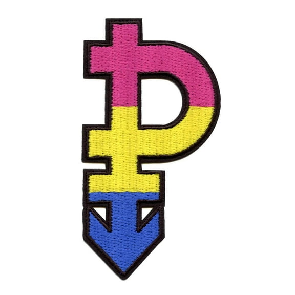 Pansexual Pride Patch LGBTQ Community Embroidered Iron On