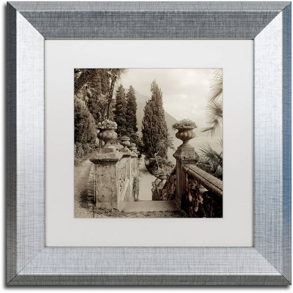 Trademark Fine Art "Lombardy VIII" Canvas Art by Alan Blaustein, White Matte, Silver Frame