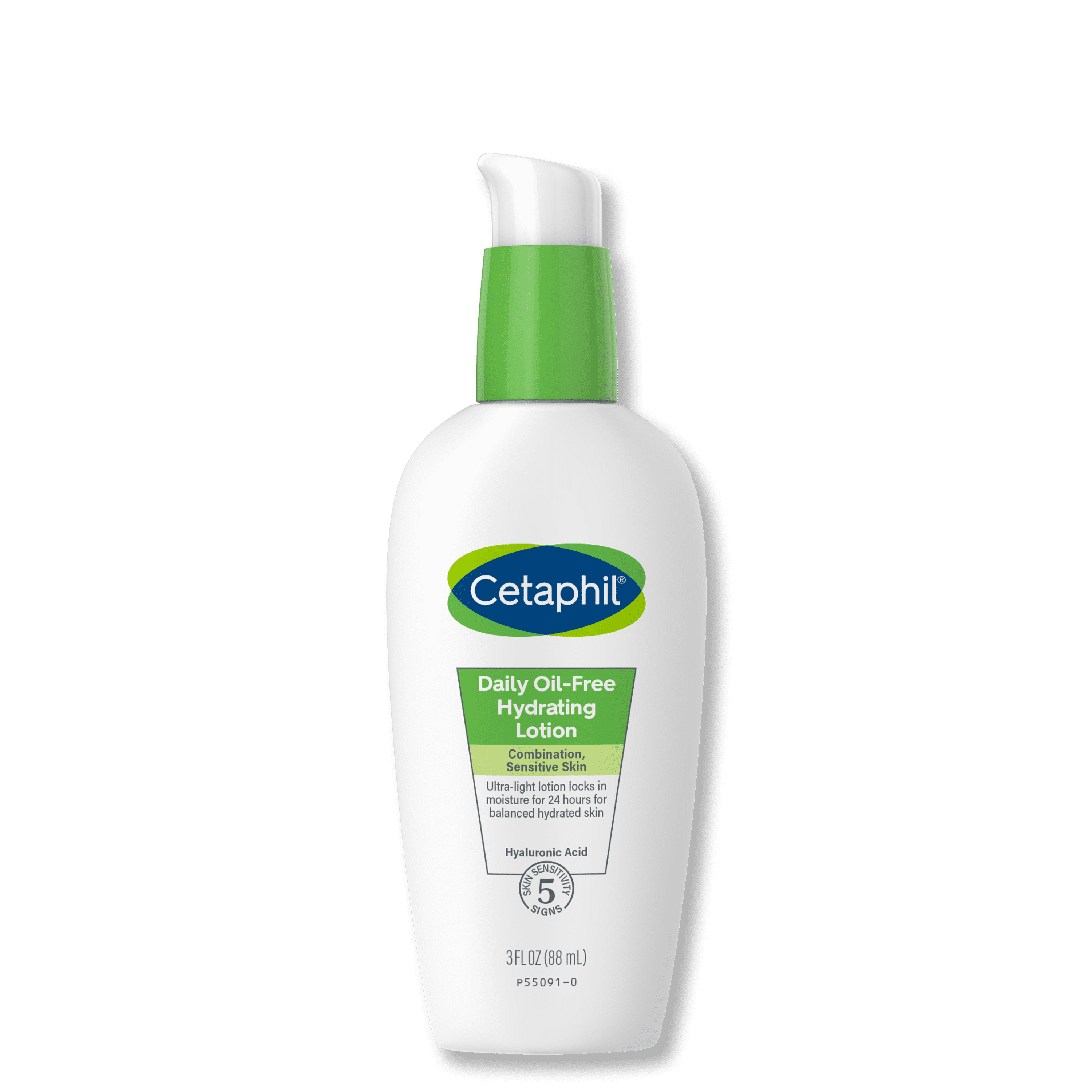 CETAPHIL Daily Oil Free Hydrating Lotion for Face | With Hyaluronic Acid | 3 fl oz | Lasting 24 Hour Hydration | Daily Lotion for Combination Skin | Fragrance Free | Non-Comedogenic
