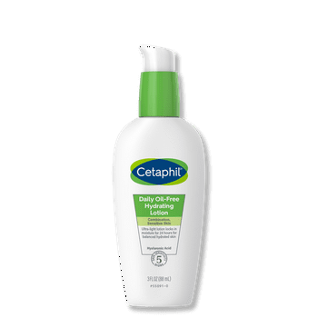 CETAPHIL Daily Oil Free Hydrating Lotion for Face | With Hyaluronic  | 3 fl oz | Lasting 24 Hour Hydration | Daily Lotion for Combination Skin | Fragrance Free | Non-Comedogenic