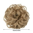 thumbnail image 3 of LHWEN Extensions Wavy Curly Messy Hair Extensions Donut Hair Hair Piece Hairpiece Synthetic Ponytail Extensions Scrunchies For Women Beauty Salon Straight Hair Fun Lace Wavy Curls Braided, 3 of 5