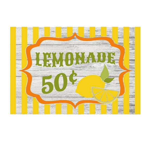 Lemonade Stand 50 Cents Rustic Kitchen Metal Sign - 12" x 8"