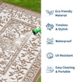 thumbnail image 7 of Soonbuy 9x12 FT Outdoor Rug, Waterproof Reversible Plastic Straw Outdoor Patio Rug, Botanical Grove Vintage Cottage Outdoor Area Rug Carpet for RV, Deck, Picnic, Beach, Backyard, 7 of 7