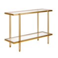 thumbnail image 1 of Henn&Hart 42" Brass Metal/Glass Console Table, 1 of 8