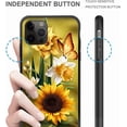 thumbnail image 4 of Compatible with iPhone 11 Pro Max Case,Pattern Design Hard PC Back Cover Non-Slip Soft TPU Protective Case for iPhone 11 Pro Max for Women 6.5inch-Butterfly Golden Sunflower, 4 of 5