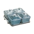 thumbnail image 2 of Bandeja para frutos secos con tapa, caja nórdica para almacenar alimentos, plato para frutos secos de boda 4 faja, 2 of 9