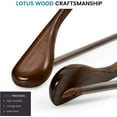 thumbnail image 4 of High-Grade Wide Shoulder Wooden Hangers 10 Pack with Non Slip Pants Bar - Smooth Finish Solid Wood Suit Hanger Coat Hanger, Holds upto 20lbs, 360° Swivel Hook, for Dress, Jacket, Heavy Clothes Hangers, 4 of 7