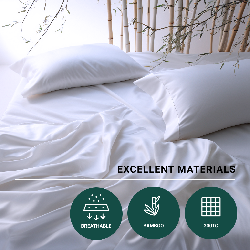 FAVELLINI Symphony Of Nature 4-Piece King Bed Sheet Set, 300 Thread Count, Soft & Cooling, Hypoallergenic, Eco-Friendly