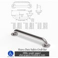 thumbnail image 6 of AmeriLuck 1-1/4 x 24in Heavy Duty Metal Bath Safety Grab Bar, ADA Compliant 500lbs Loading Capacity, White, 6 of 12