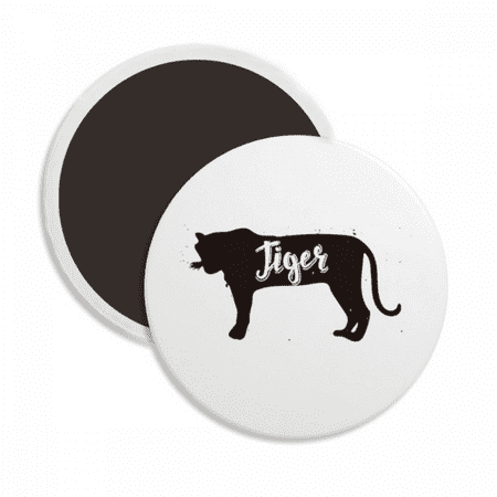 

Tiger Black And White Animal Round Ceracs Fridge Magnet Keepsake Decoration