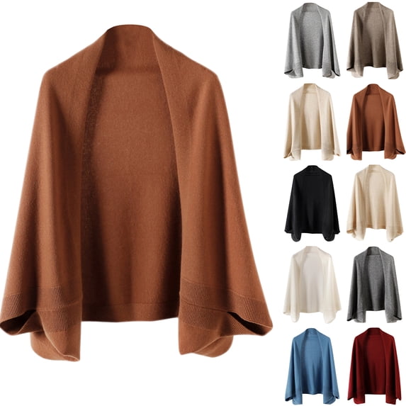 HAJWOH Winter Shawl Wraps Women Fashion Knitted Shawls Stylish High-end Knitted Cape -use Scarf