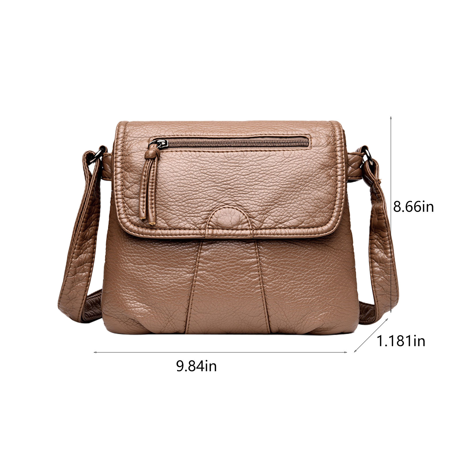 Oneshit Zipper Crossbody Bag With Wide Shoulder Strap Phone Wallet ...