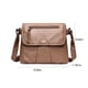 thumbnail image 2 of Bolso bandolera con cremallera para mujer | Monedero de piel sintética para teléfono con correa ancha ajustable | 6 bolsillos con cremallera para cartera, llaves y pasaporte | Para viajes, escuela y, 2 of 6
