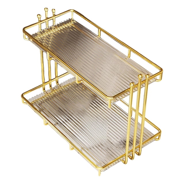 lionlar Multifunctional Bathroom Countertop Organizer, 2 Tier Organizer Tray Holder for L