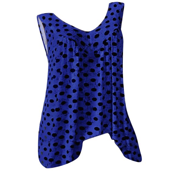 LYXSSBYX Tshirts Shirts for Women Women's Round Neck Printed Sleeveless Top Short Sleeve Round Neck Tops/Blouses