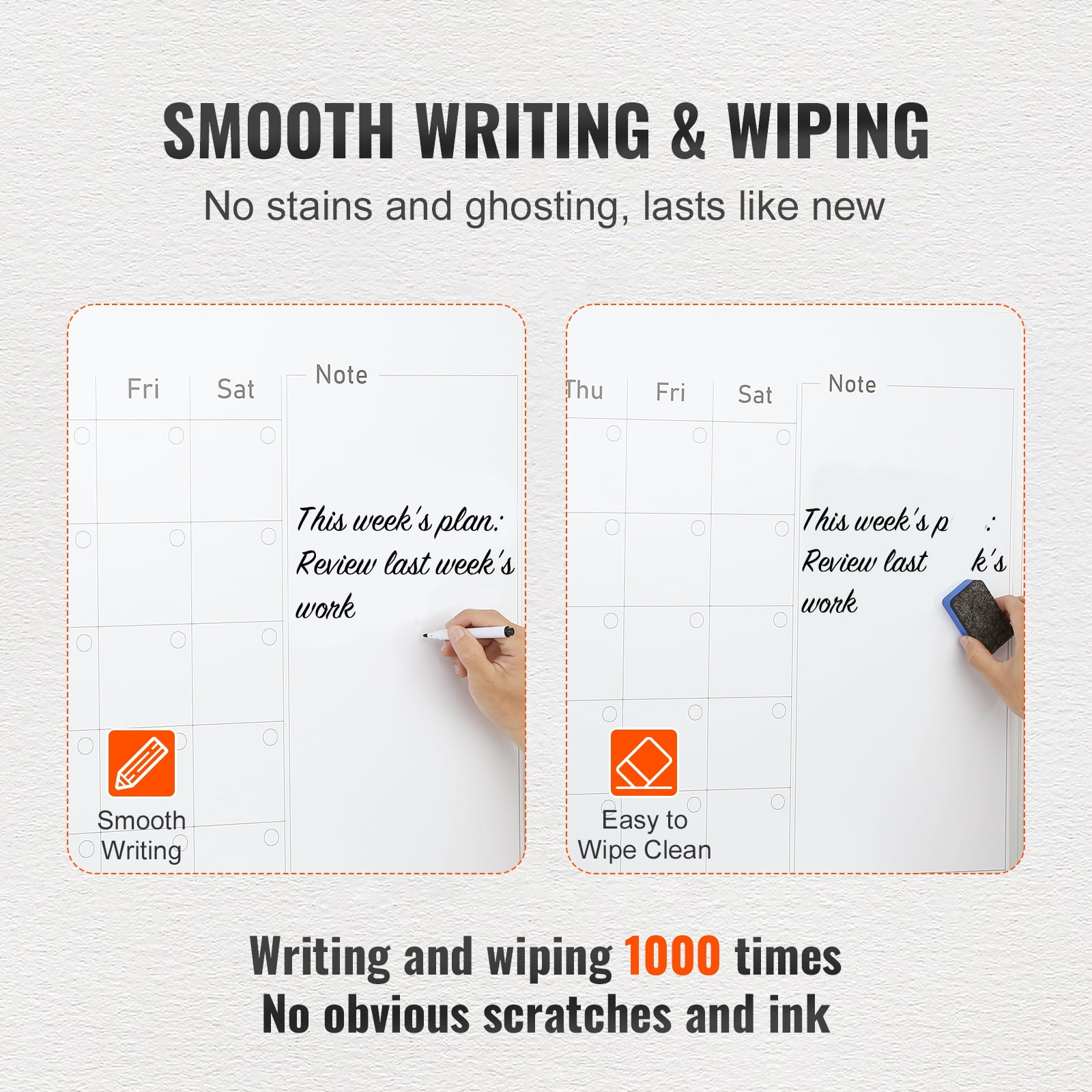 KFFKFF Whiteboard Calendar, Dimensions 36 x 24 Inches, Wall-Mounted Magnetic Monthly Planner, Comes with 1 Magnetic Eraser, 2 Dry Erase Markers & Detachable Tray, Ideal for Home, School