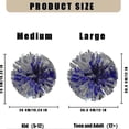 thumbnail image 2 of 12pcs Metallic Foil Cheer Pom Poms with Finger Holes for Cheerleading, 2 of 5