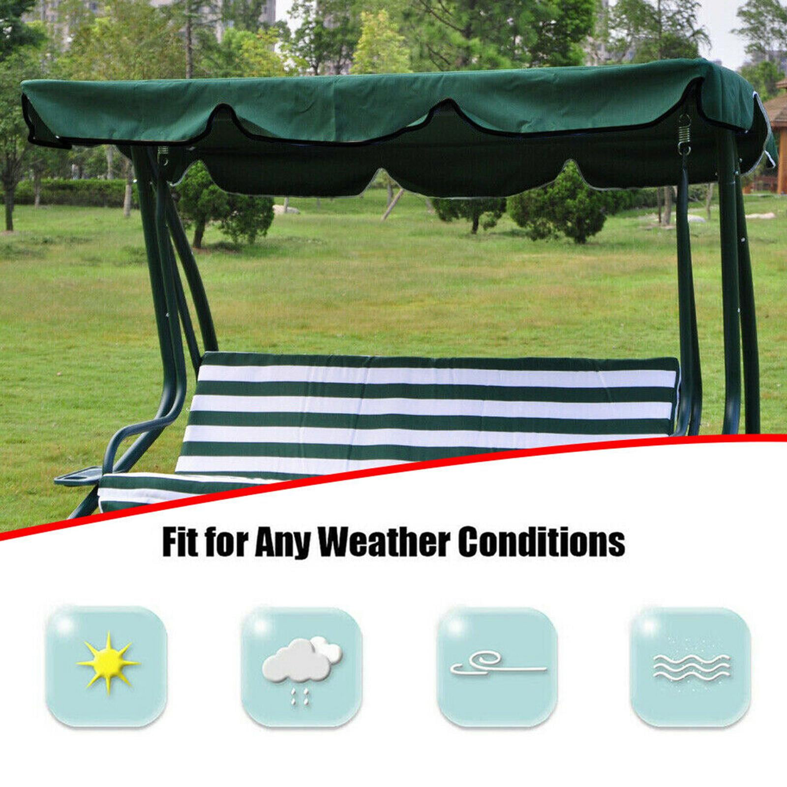Garden Swing Top Cover, 3 Seat Swing Canopies Top Awning Cover Patio