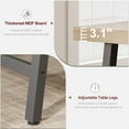 thumbnail image 6 of Luku 70.87" Industrial Dining Table, Large Gray Kitchen Table for 6-8, Wooden Top & Metal Frame, 6 of 8