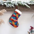 thumbnail image 6 of Balery Colorful Hawaii Palms Pattern Christmas Stockings with Initials, 18" Large Knit Christmas Stocking,Xmas Stocking for Kids, Holiday and Family Stocking, 6 of 7