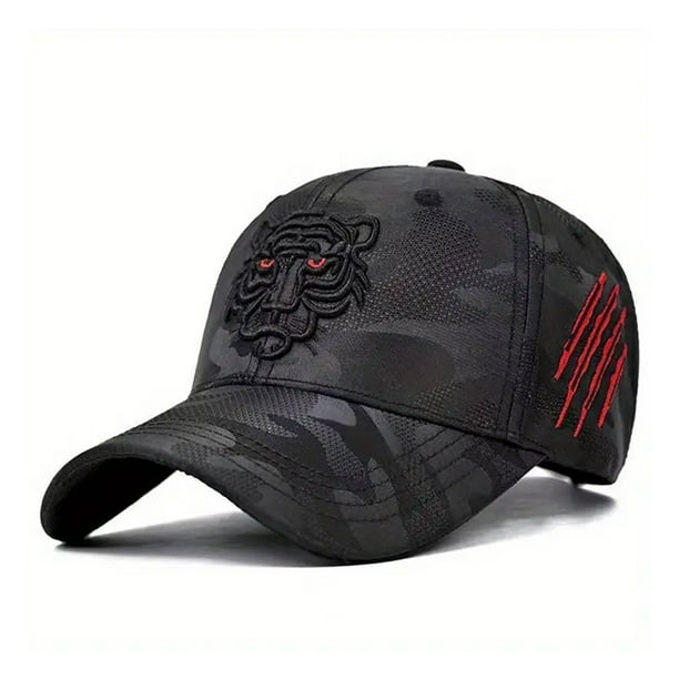 Knite Gorra Táctica Camuflaje Ligera Tigre Bordado Unisex Ajustable Poliéster